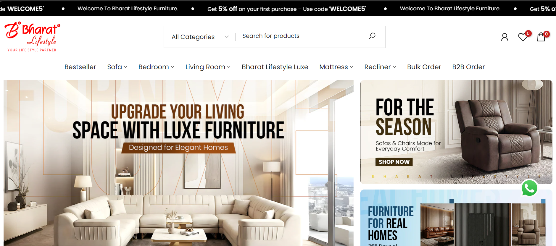 Furniture 1 - digital marketing project by Black Tie Digital India