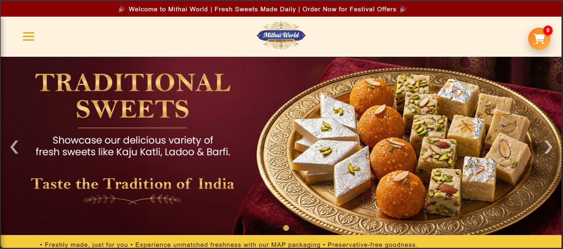 Sweets 1 - digital marketing project by Black Tie Digital India